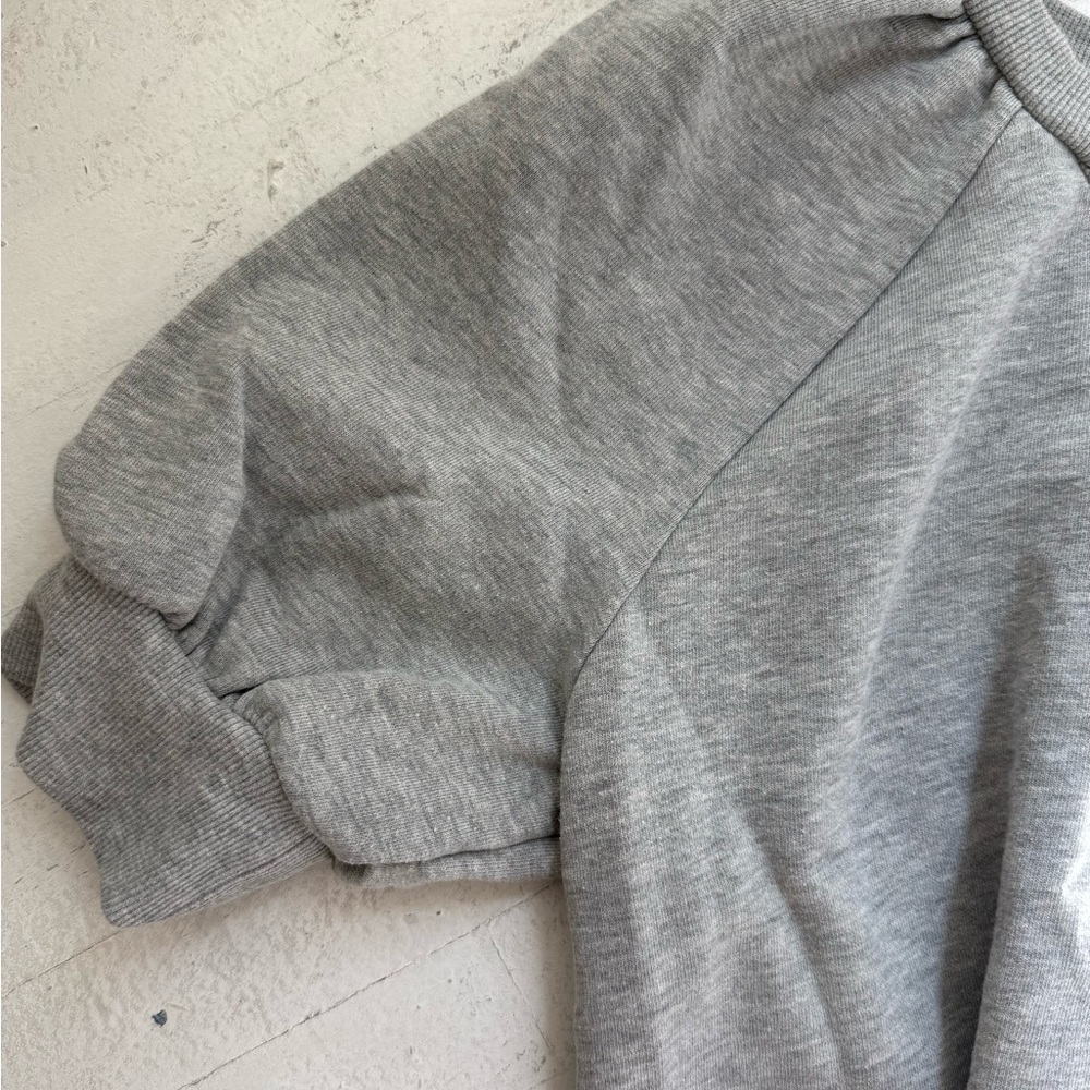 Heather Gray Puff Sleeve Sweatshirt